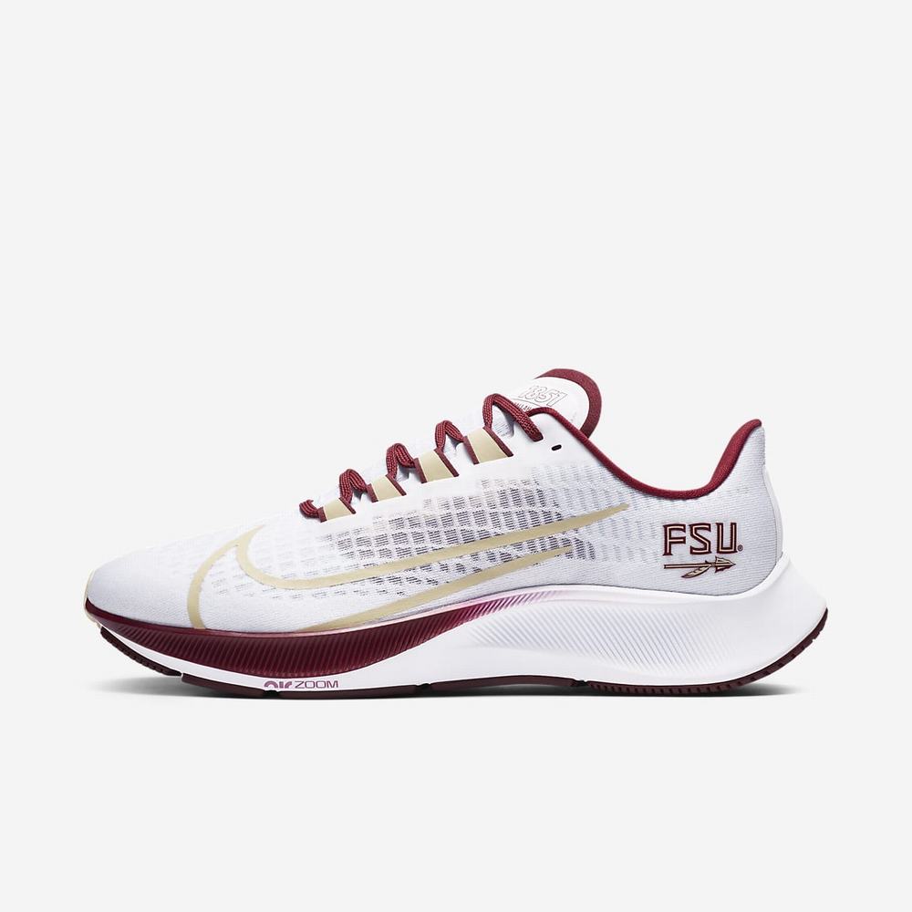 Chaussure De Running Nike College Zoom Pegasus 37 (Florida State) Blanche 5708-263 White/Pure Platinum/Team Maroon/Team Gold Homme | PDK-63071185